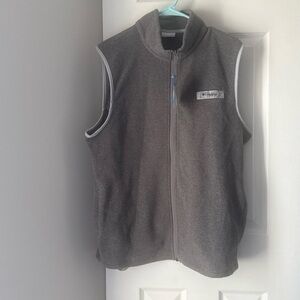 Columbia PFG Gray Fleece Vest Small